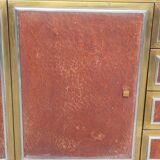 Sideboard shelf design 70 Michel Pignères amboyna burl chrome brass