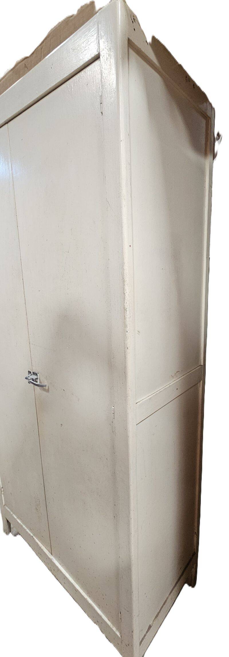 Vintage Parisian Armoire Painted in White