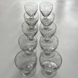 10 verre à vin ciselé 1960