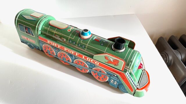 Metal toy vintage locomotive