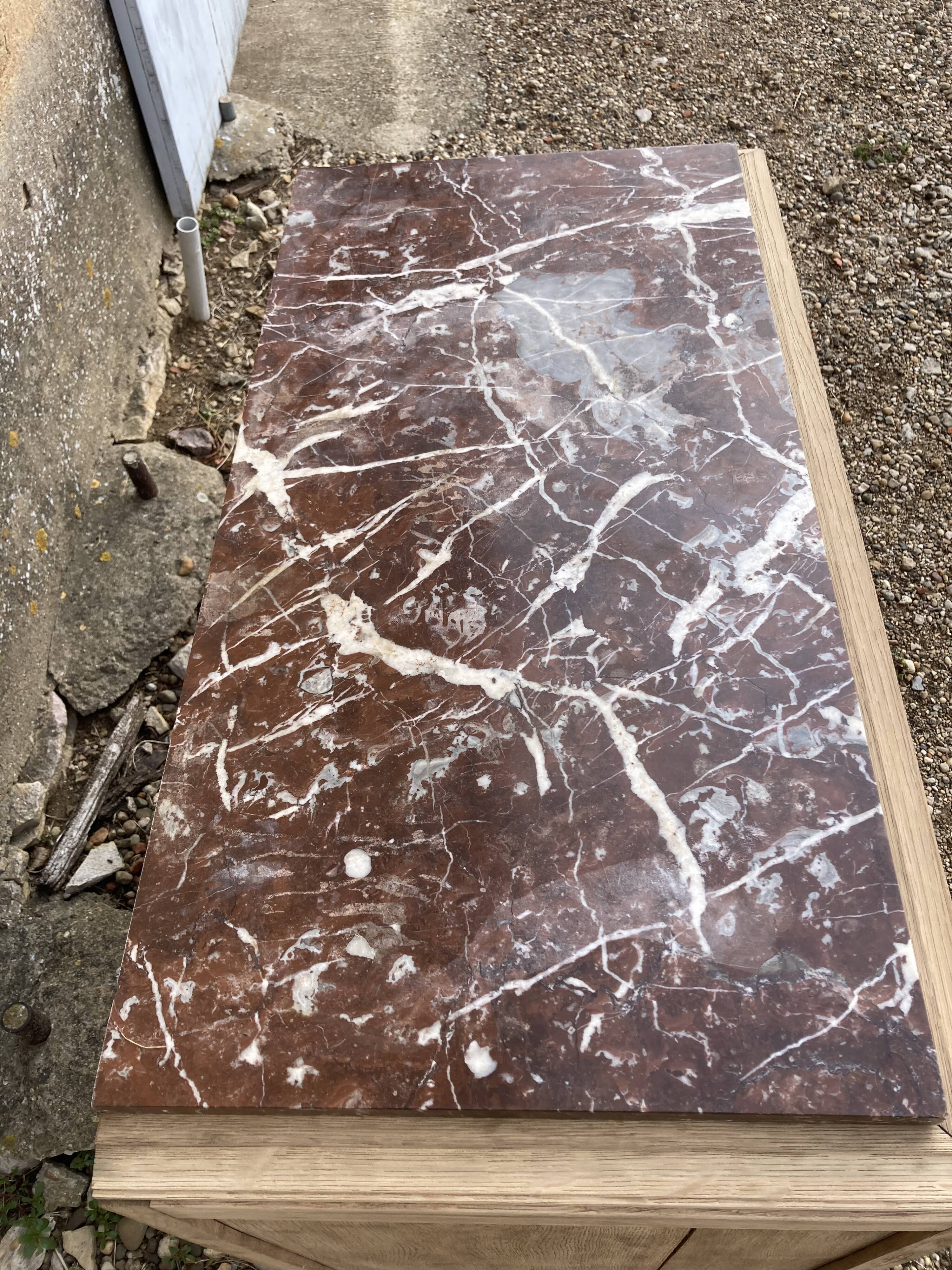 Art Deco chest of drawers in solid oak