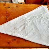 White embroidered tablecloth