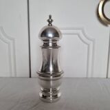 Moulin poivrière en métal argenté style classique années 1950