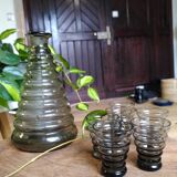 Smoked glass shot set
