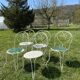 5 chaises de jardin en fer forgé ajouré