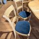 4 chairs with midnight blue velvet seats