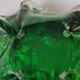 Pocket/ashtray in blown Murano art glass. Organic floral shape