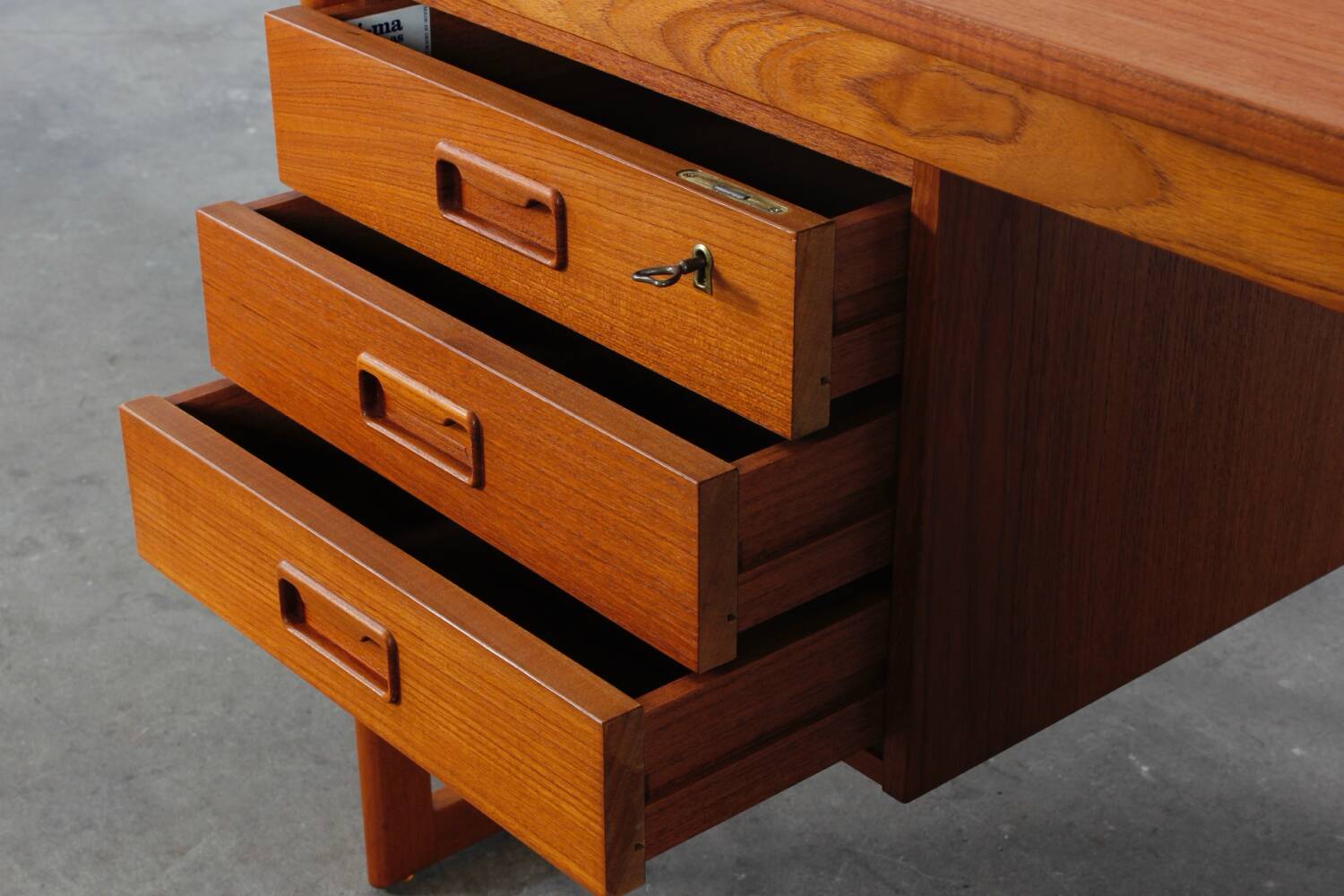 Vintage Teak Schreibtisch VI Ma Mobler Danish Mid Century 60er