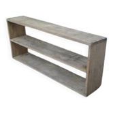 Natural wood shelf