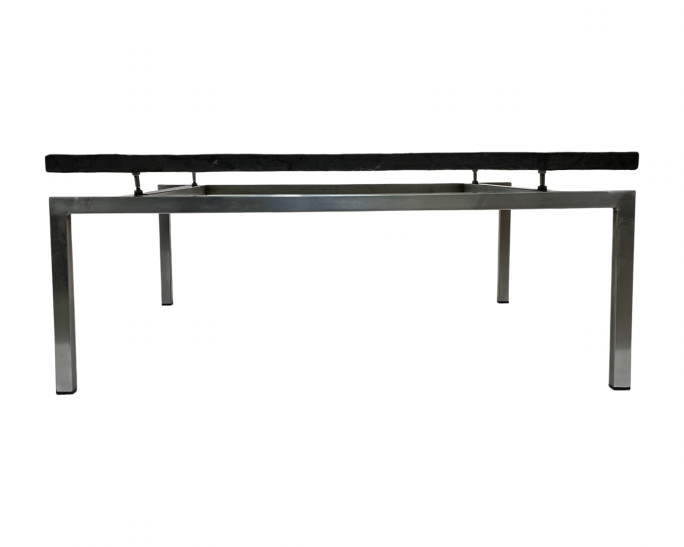 Vintage coffee table stone top frame steel 70's design