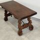 Coffee table wood and wrought iron