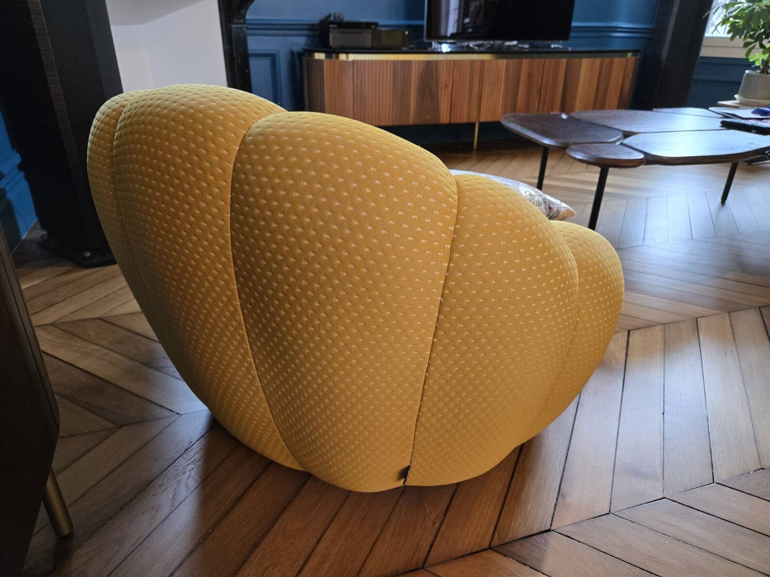 Three-seater Sofa Set and Roche Bobois Bubble Mini Yellow Armchair