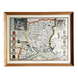 Hantshire Described and Devided, Reproduction of Map of County Hampshire by John Speed (1552-1629)