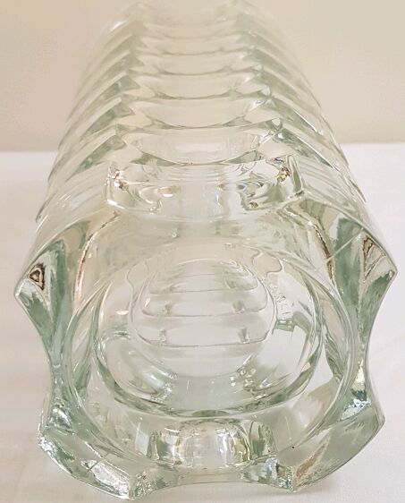 70's chiseled glass vase