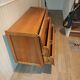 Vintage 1950 oak chest of drawers with pyramidal drawers