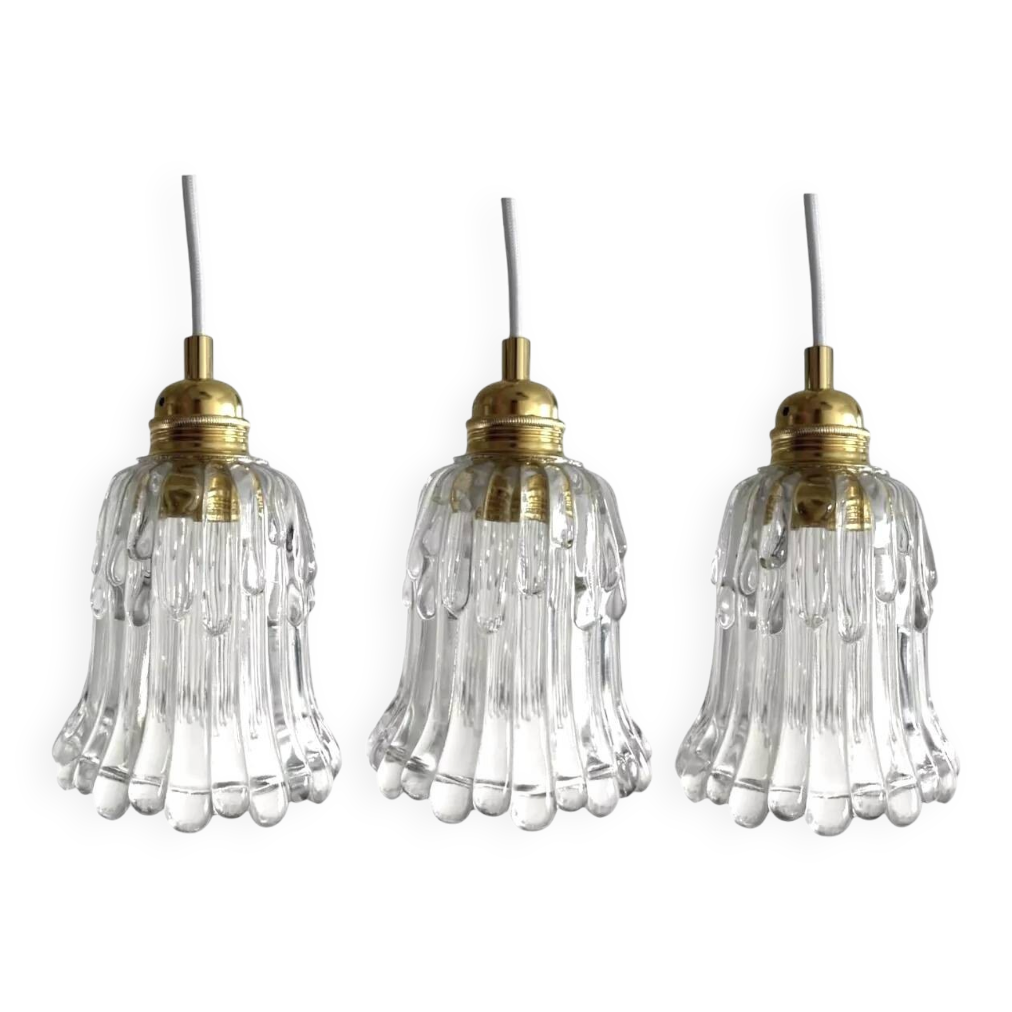 Lot de trois suspensions vintage