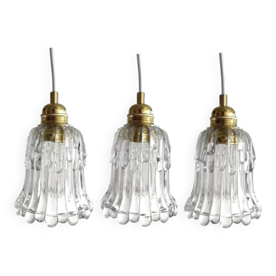 Lot de trois suspensions vintage