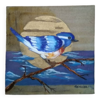 Bird oil painting