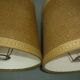 Paire d'abat-jour en jute beige foncé