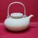 Large white porcelain teapot by Carl Gustaf Jahnsson