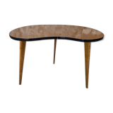 Coffe table vintage bean-shaped in formica, tripod foot, circa 1960s