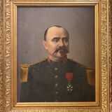 Oil on canvas of a millitaire portrait
