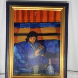 Oil painting on canvas "French Childhood" 1980