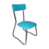 Tubular metal chair retapissé
