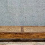 Recamier ou chaise longue époque Consulat en merisier massif vers 1800