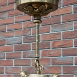 Lustre en laiton du milieu du XXe siècle, Europe occidentale