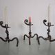 Set of 3 wrought iron candle holders