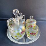 Non-selfish night service - art nouveau - hand-decorated satin blown crystal