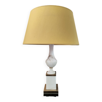 Marble and brass lamp
