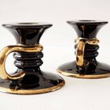 Pair of ceramic candlesticks from the 1950s