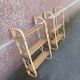 Pair of wall shelves vintage in rattan bamboo wicker