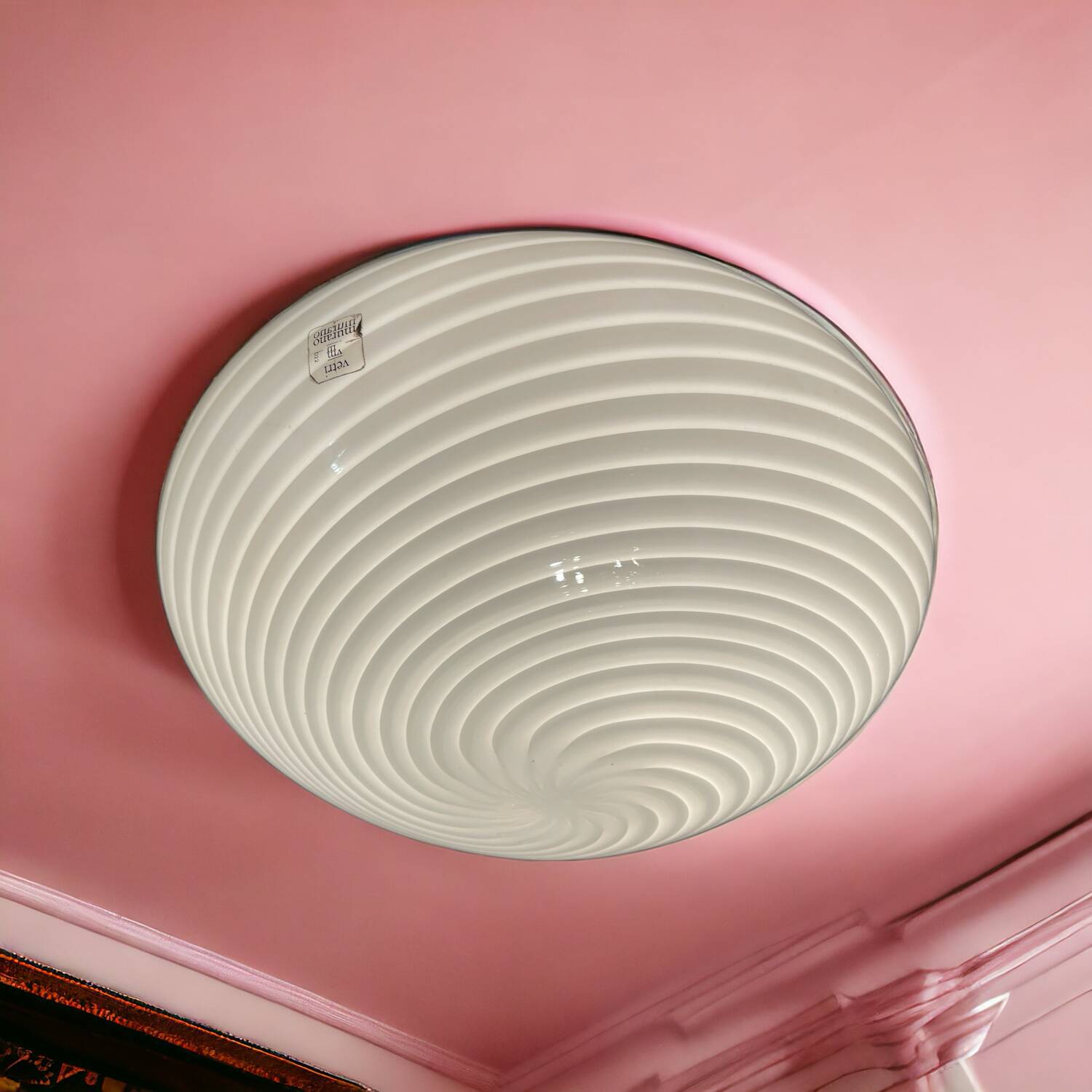 Murano Glass Flushmount Lights Set of 2