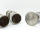 Set of three brutalist metal vases by BMF – Germany, 1970s