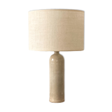 Stoneware and woven jute lamp