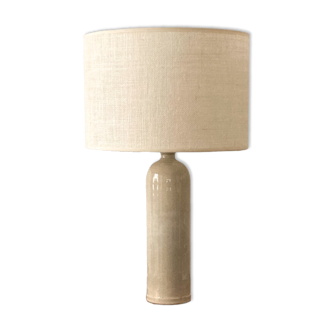 Stoneware and woven jute lamp