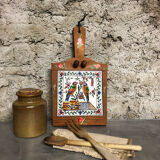 Hand-painted tiled cutting board