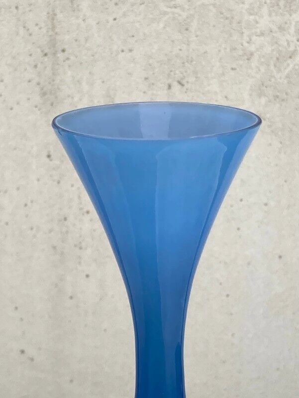 The blue opaline vase