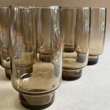 Set of 10 designer smoked glasses 1970