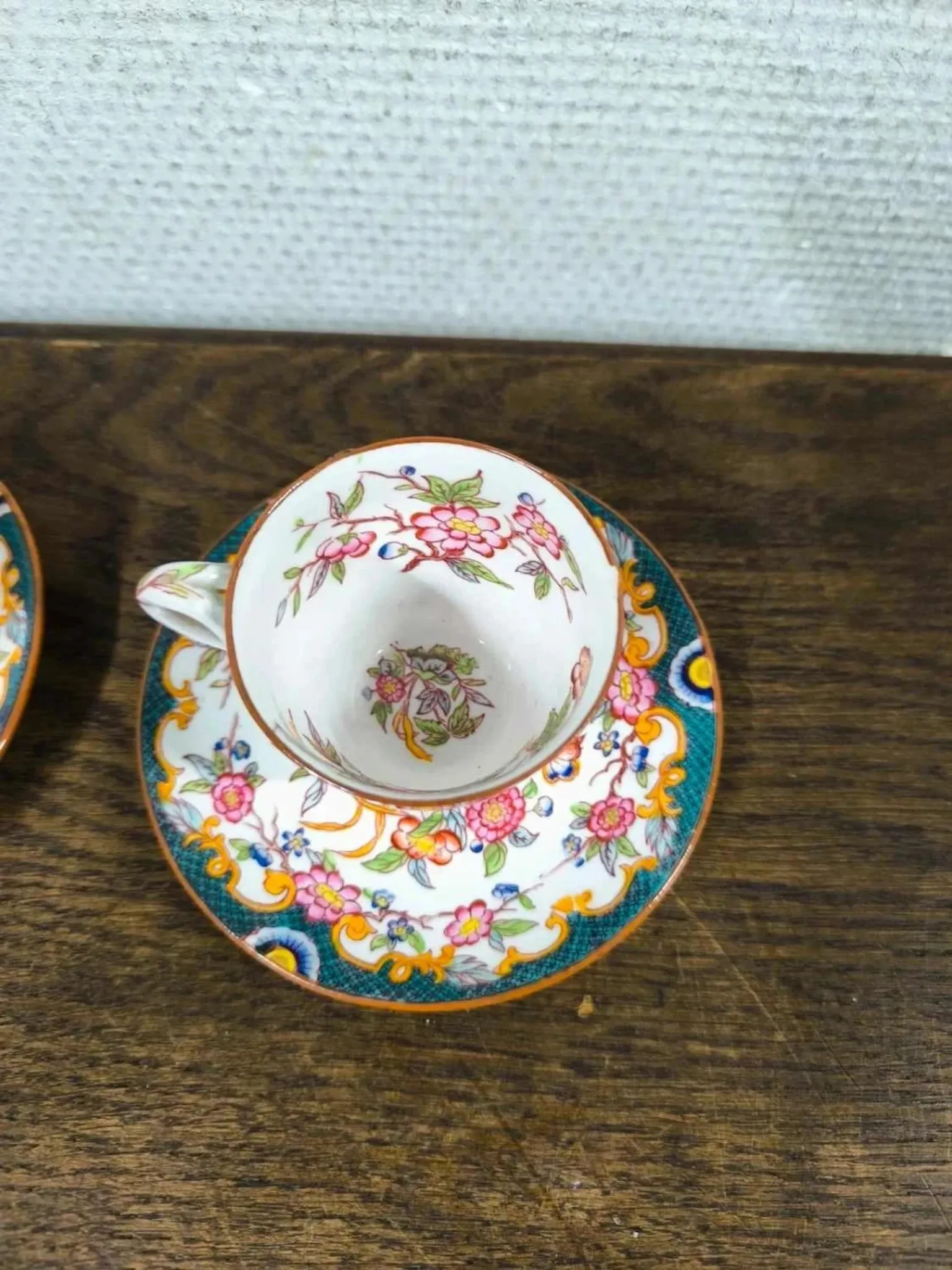 Lot de 2 tasses Sarreguemines minton 215