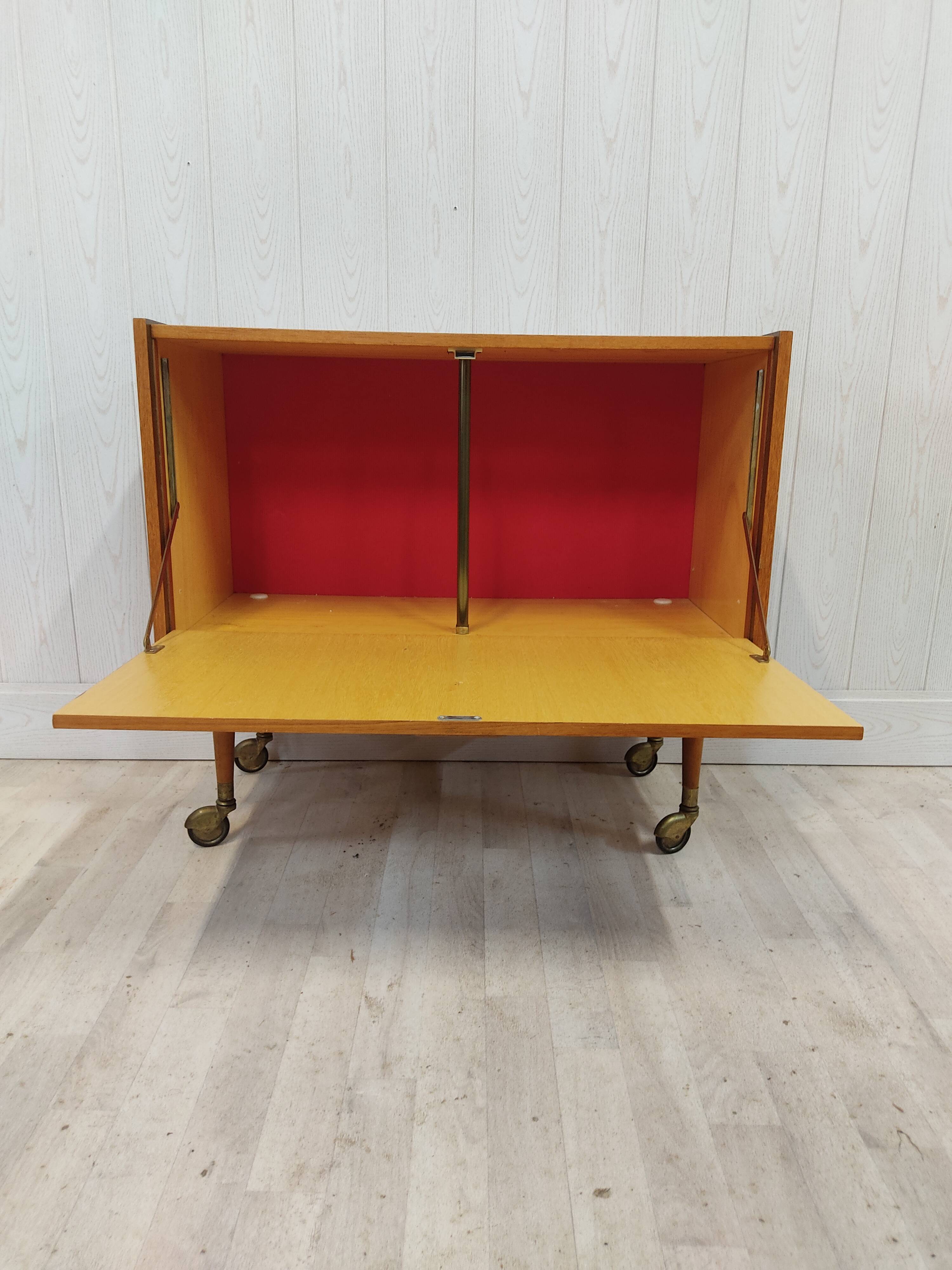 Vintage teak bar Scandinavian style