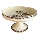 Large Creil & Montereau fruit bowl in brown ironstone