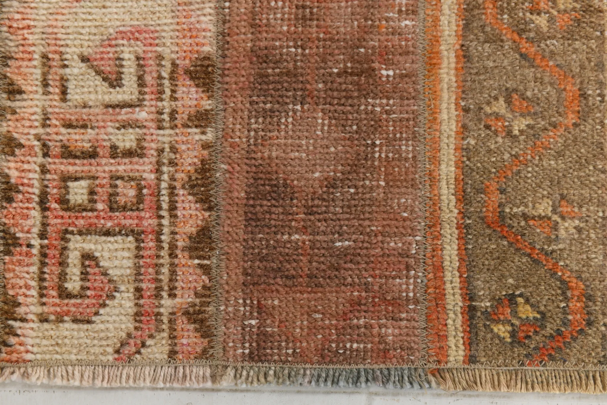 Red Brown Persian Runner Rug, Vintage Handmade Hallway Decor, 72x278cm