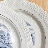 Delft opaque porcelain dessert plates