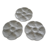 Set of 3 Gien oyster plates