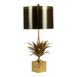 Maison Charles, "Agave" lamp in gilded bronze and patinated brass. 1970s