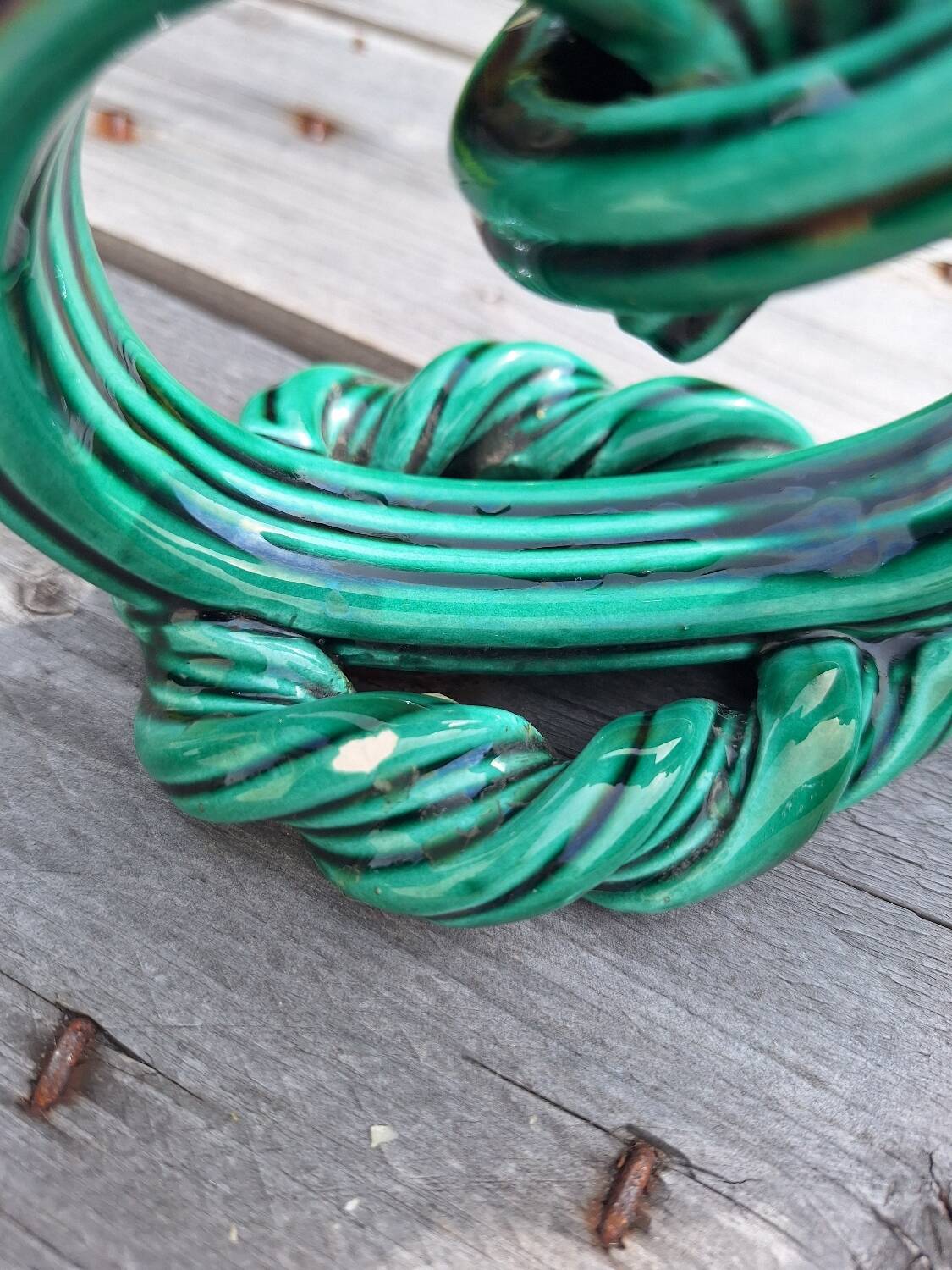 Pair of ceramic candlesticks